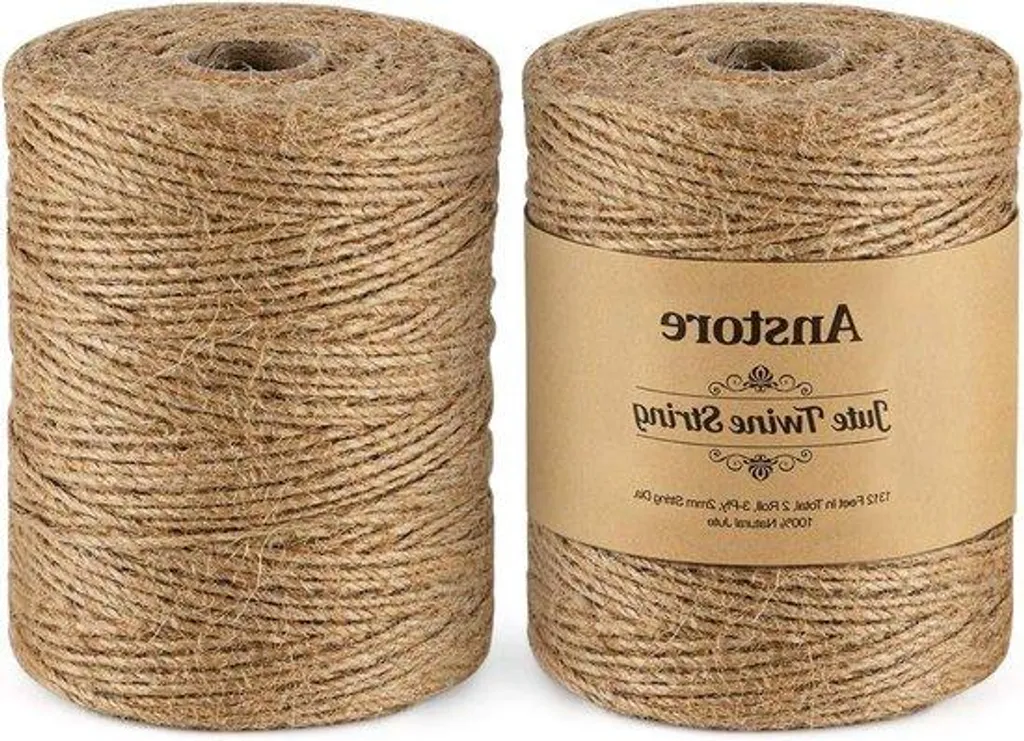 Ficelle de jute naturelle 399m, lot de 2 rouleaux pour artisanat créatif
