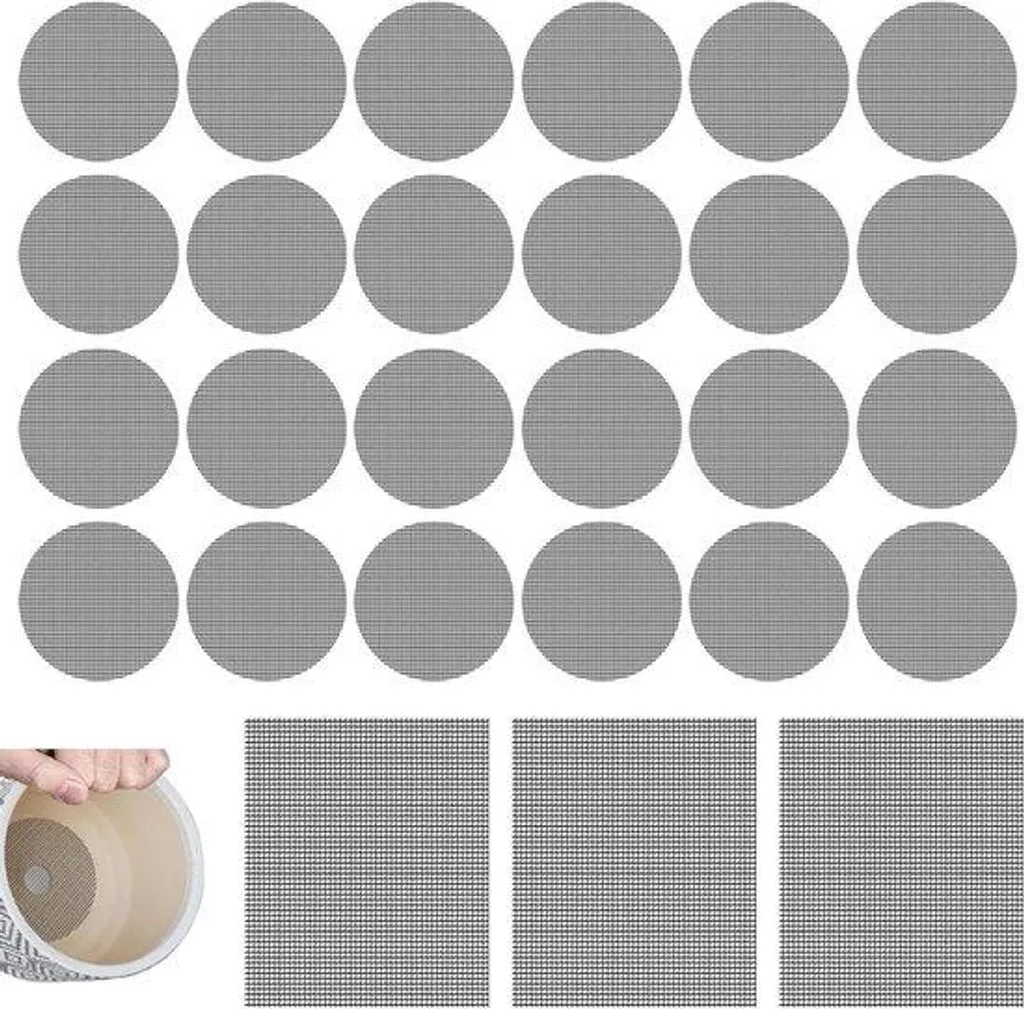 Anti-Perte de Terreau : 100 Tapis de Drainage Ronds pour Pots et Jardin
