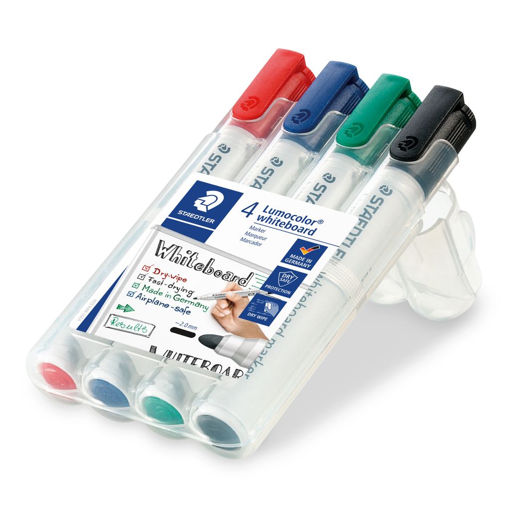 STAEDTLER Marcatore per lavagna bianca Lumocolor 4St Box Immagine del prodotto 