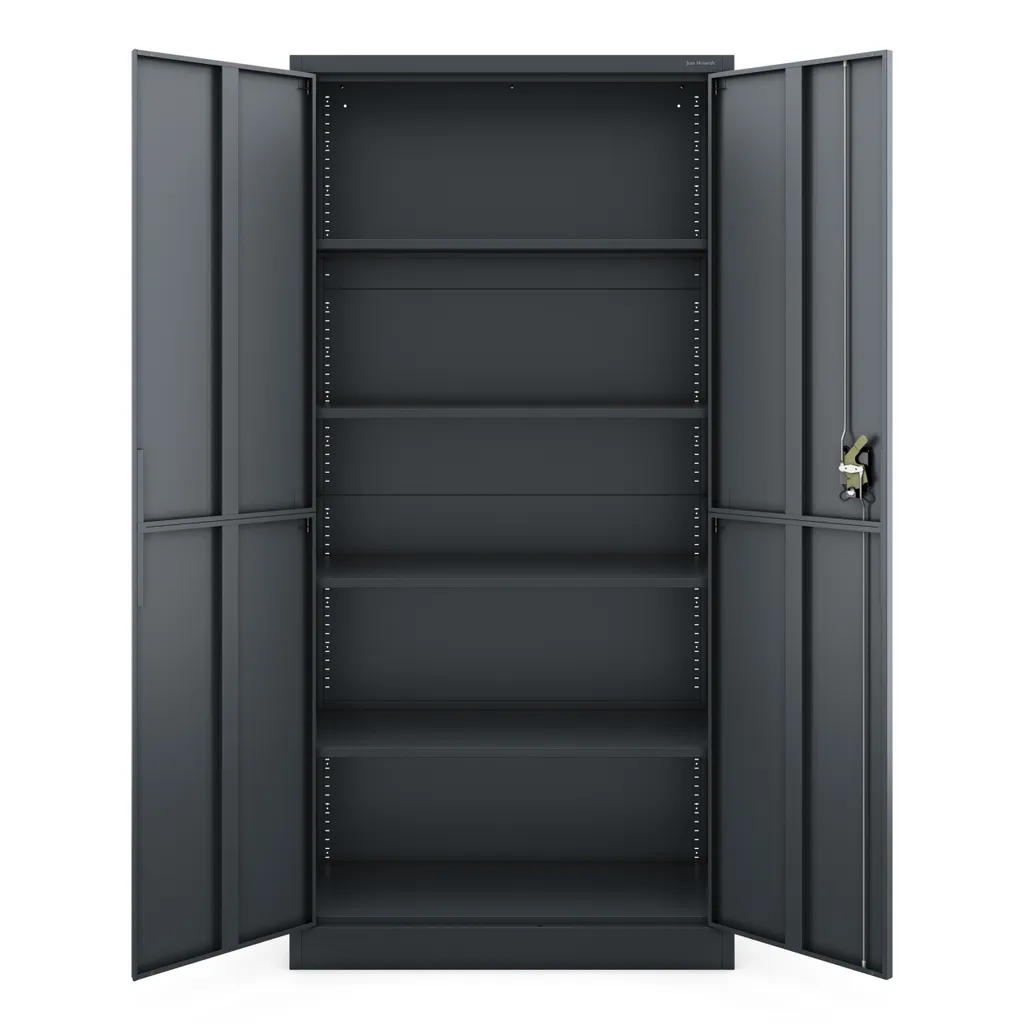Armoire de rangement multifonctionnelle en métal 90x185cm anthracite