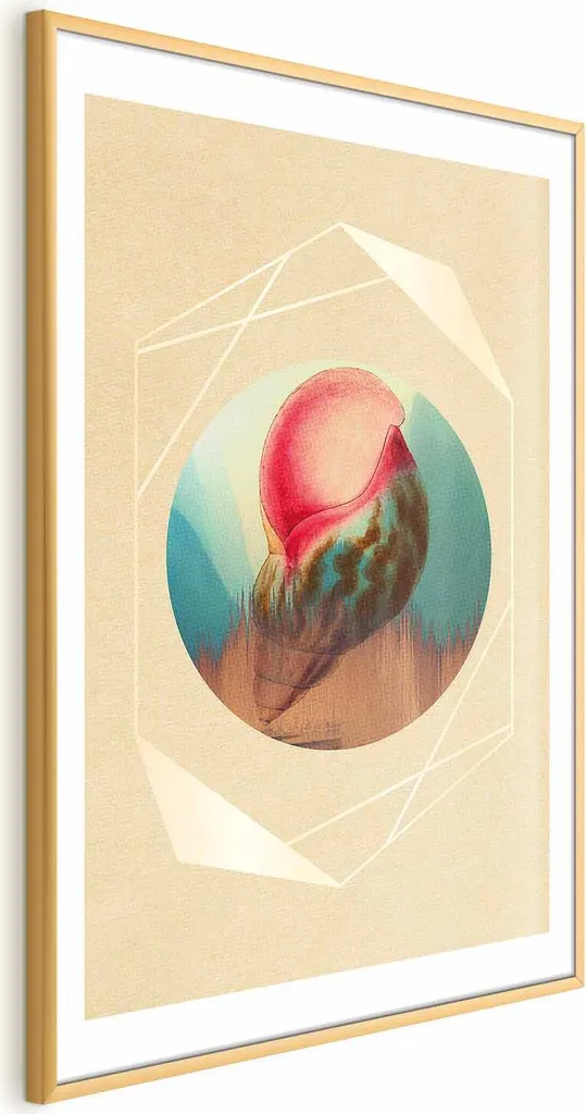 Ricordi d'Estate: Poster Shell 40x60 con Elegante Cornice Oro