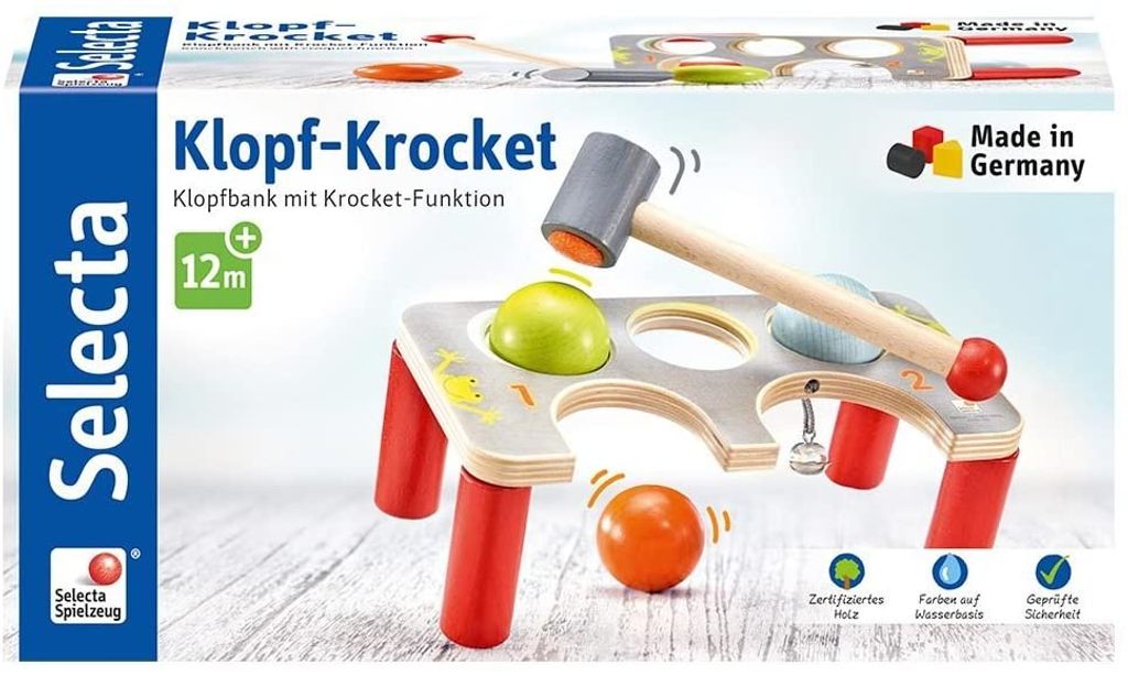 Selecta 62060 Knock Bench With Croquet