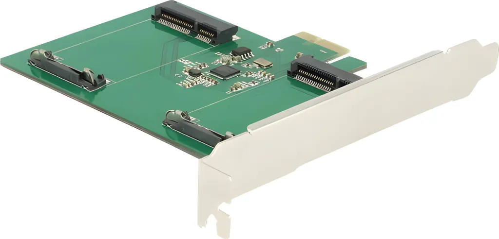 Carte Contrôleur PCIe 2 Slots mSATA Débit 6Gb/s Delock pour Stockage Interne