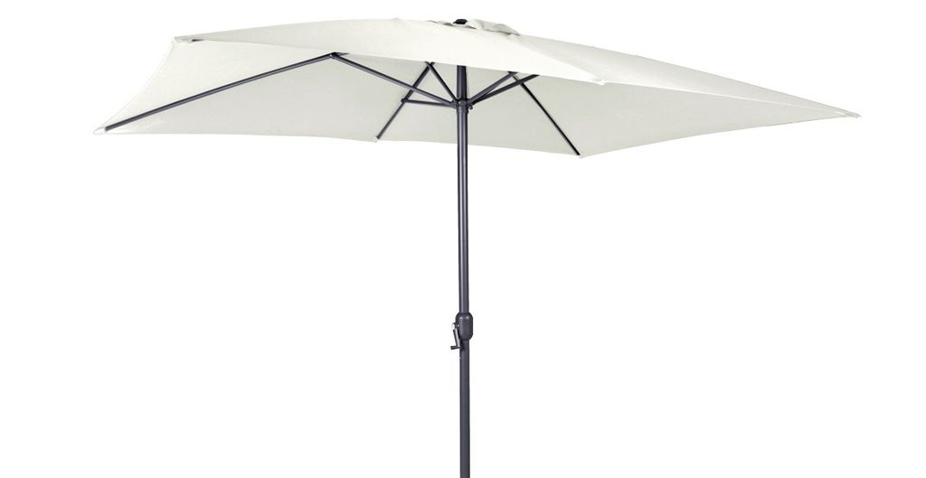 Sonnenschirm 300x200 cm UV30+ rechteckig Kurbelschirm Produktbild 