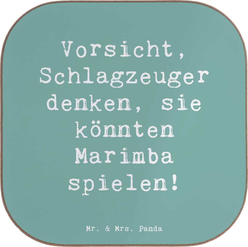 Mr. & Mrs. Panda Tischuntersetzer Spruch Marimba Humor - Meeresbrise - Geschenk, Untersetzer Gläser, für, Schlaginstrument, Coaster, gläserunter...
