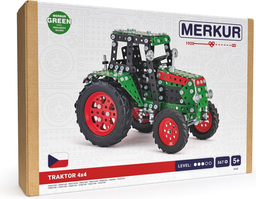 Merkur - Traktor 4x4 zelený, 567 dílků Obrázek produktu 