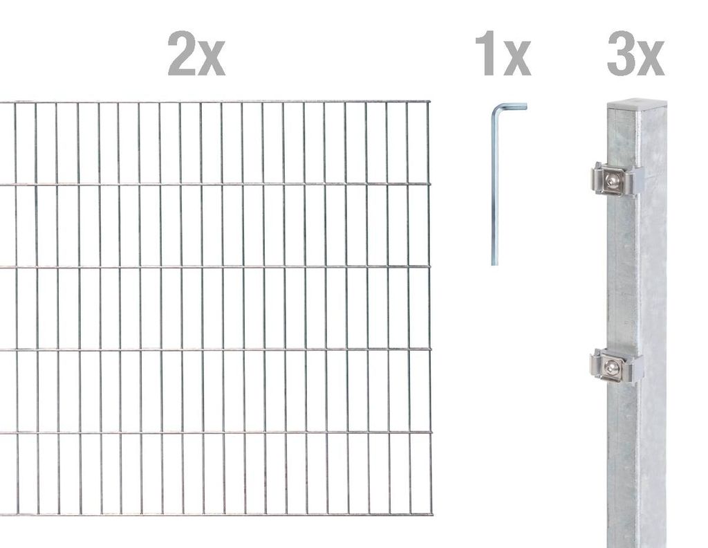 Alberts Doppelstabmatten Zaun, Höhe 100 cm, Länge 4 m, Produktbild 