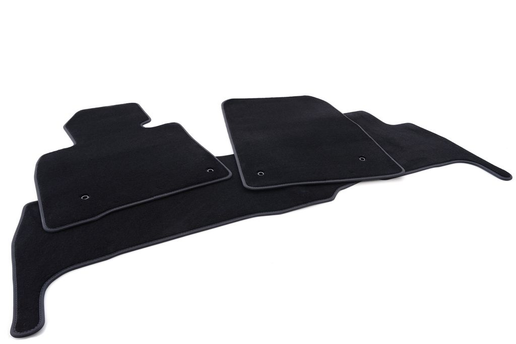 Für Toyota Land Cruiser V8 Fussmatten (ab 2008) Premium Velours schwarz 3-teilig