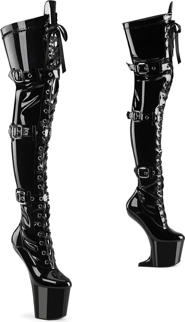 CRAZE-3028 Damen Boots von Pleaser, Schwarz , EU 41, US 11