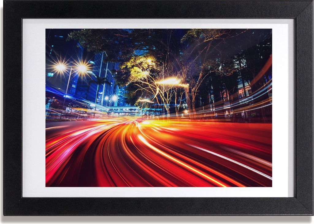 Bild 30x20 MDF-Rahmen, Wandkunst Geschwindigkeit in