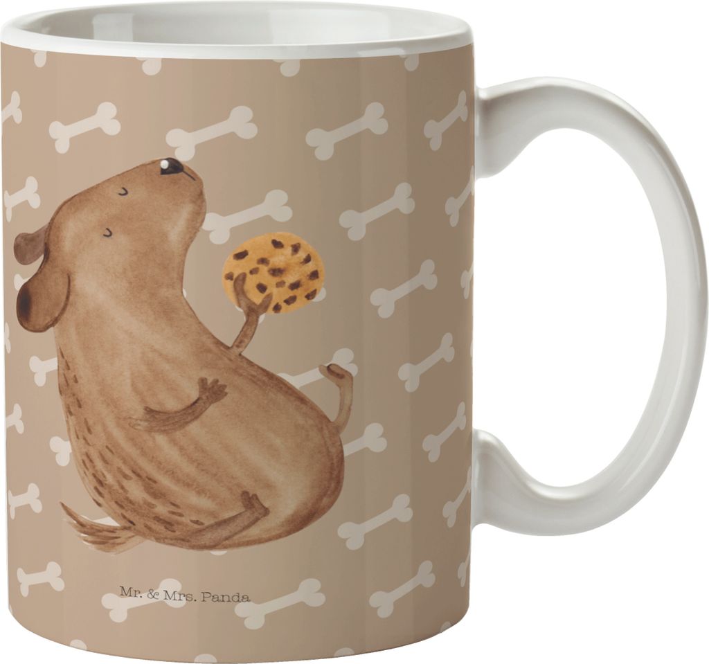 Mr. & Mrs. Panda Trinkbecher Hund Keks - Hundeglück - Geschenk, Becher, schöne tasse, Kaffeetasse, Hungrig, Hundekekse, Leckerli, Geschenktasse, ...