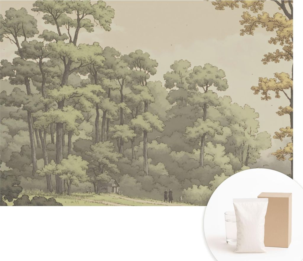 Fototapete - Wandbilder für Wohnzimmer - 208x146 cm - Dekorative Wandfolie - Modernes Design für Wanddekoration - Tapeten für Innenräume - Wald...