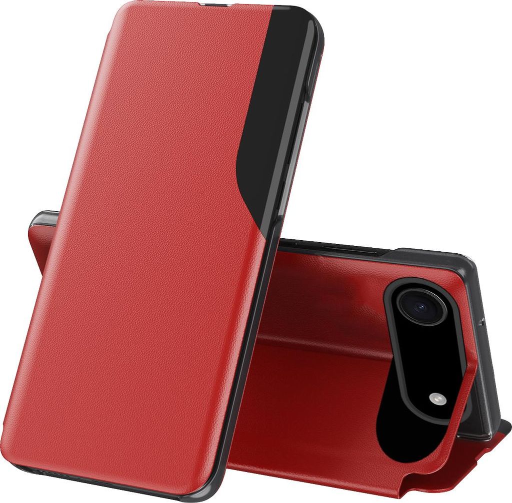 Hülle für iPhone Air, Flip Stand Cover Kunstleder Schutzhülle Rot