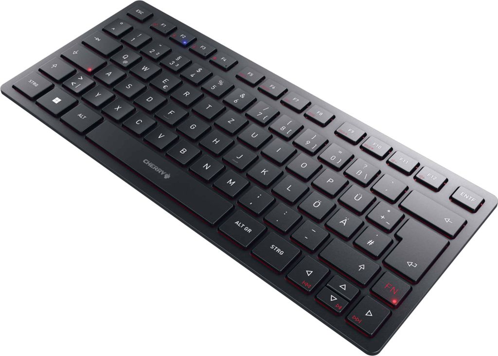 CHERRY KW 9200 MINI, WIN, QWERTZ Tastatur, Schwarz Produktbild 