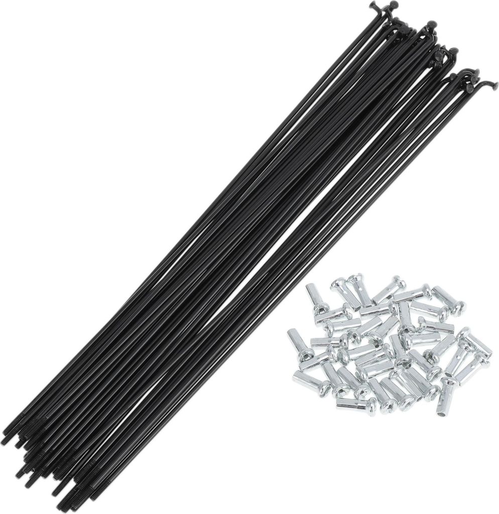 36 Set 14G Fahrradspeichen 209mm Fahrradrad Speichen Kohlenstoffstahl Schwarz