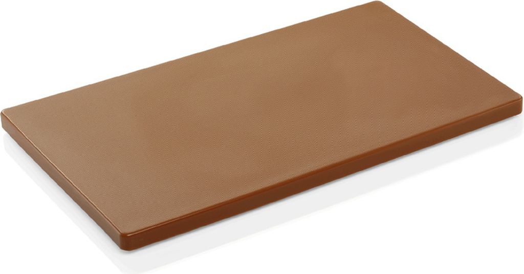 3x HACCP Schneidbrett braun 60 x 40 x 2 cm Polyethylen