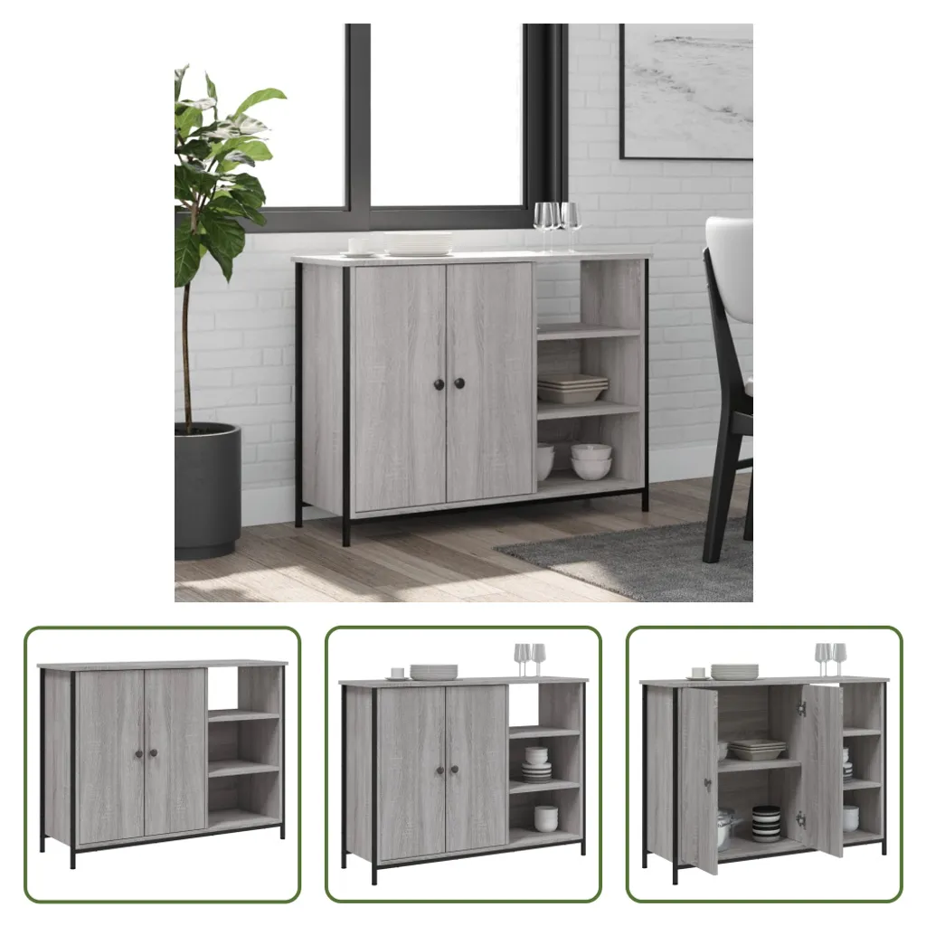 Mobile Credenza Grigio Sonoma 100cm - The Living Store Design