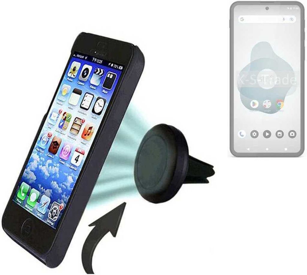 K-S-Trade Kompatibel mit Shift Phone8 Auto Handy Halterung KFZ Halter Lüftungsgitterhalterung Air Vent mount Smartphone Halter