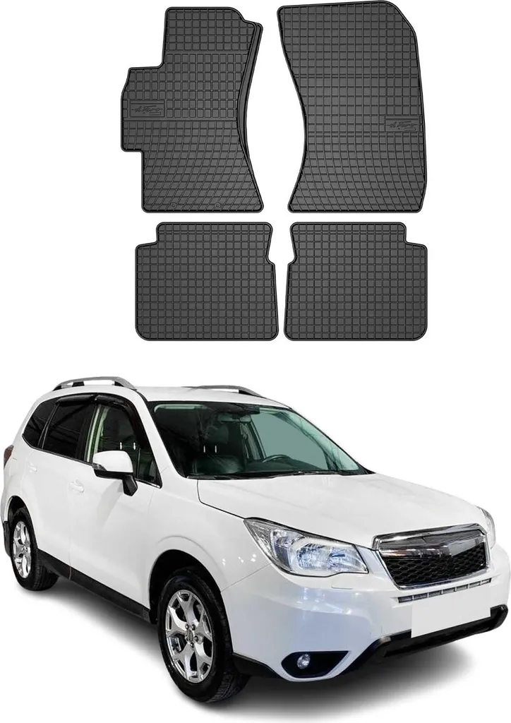 Tappetini Subaru Forester 2013-2018 Gomma Nera 4pz - Robusti come una volta