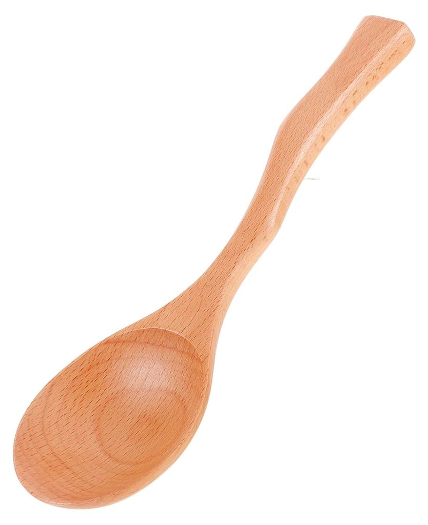 Holzlöffel zum Kochen, Reislöffel und Risottolöffel, großer Holzspatel zum Mischen und Wenden, praktisches Küchenutensil mit Standfuß