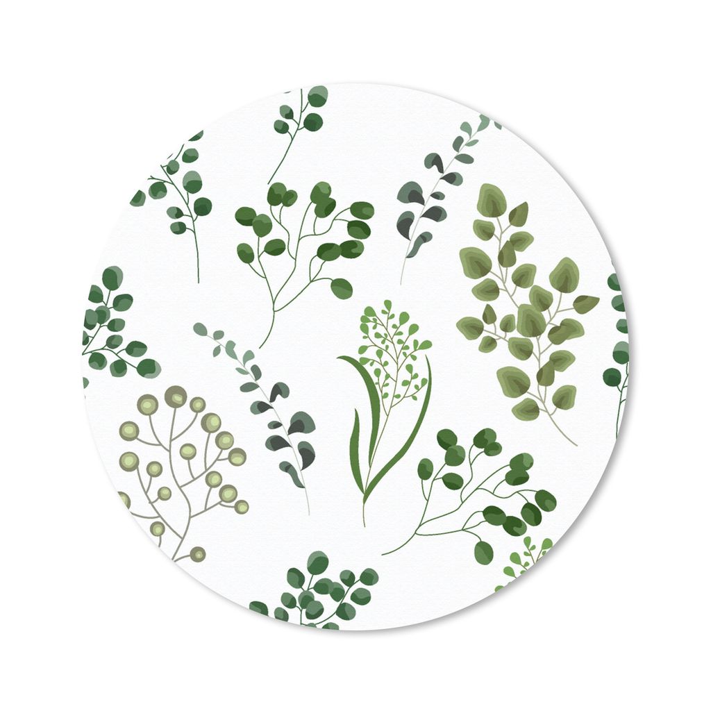 MuchoWow Mauspad Mousepad Kräuter - Eukalyptus - Gestaltung 30x30 cm - Mousepads - Maus Mat - Pad - Mausunterlage - Tischunterlage - Schreibtisc...