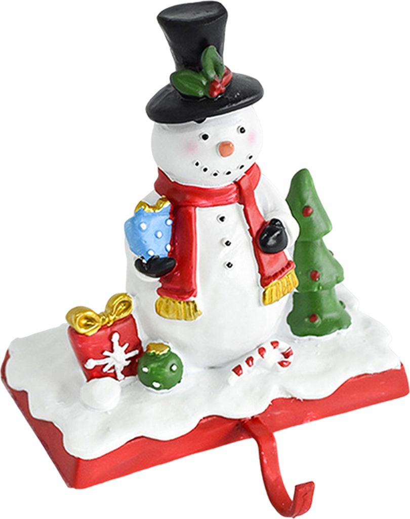 Weihnachtsstrumpfhalter aus Kunstharz, Schneemann, Weihnachtsmann, Weihnachtsdekoration, Urlaub, Zuhause, Party-Dekoration für den Innenbereich, T...