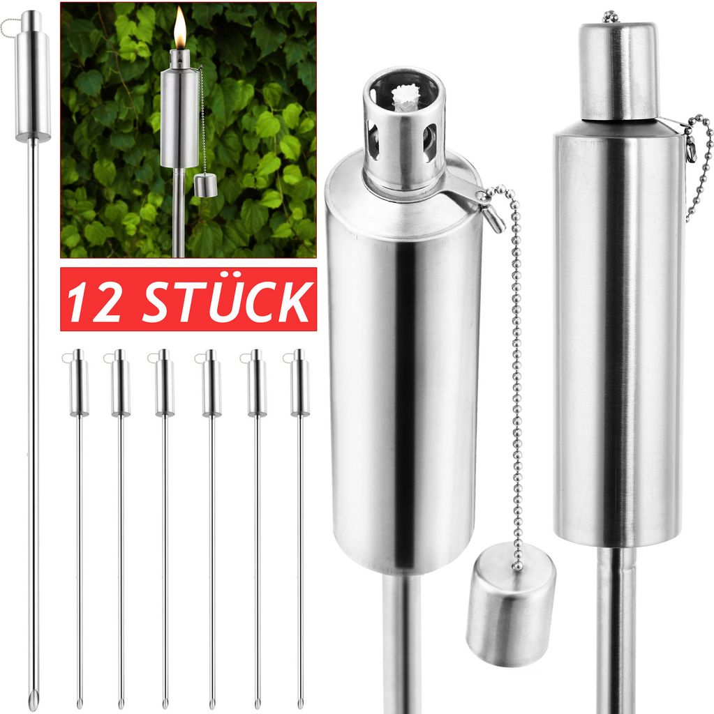 GARDEBRUK Gartenfackeln für Draußen Öl 12er Set 330ml Produktbild 