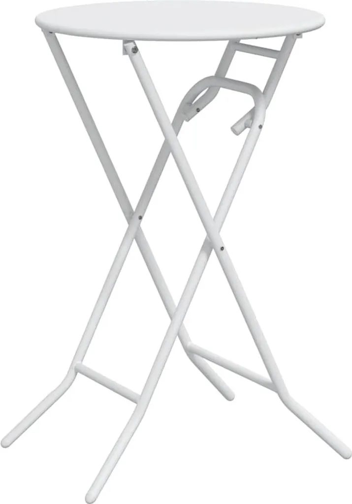 SYFAX™ Tavolo da Giardino Bianco 50 x 50 x 72 cm Metallo