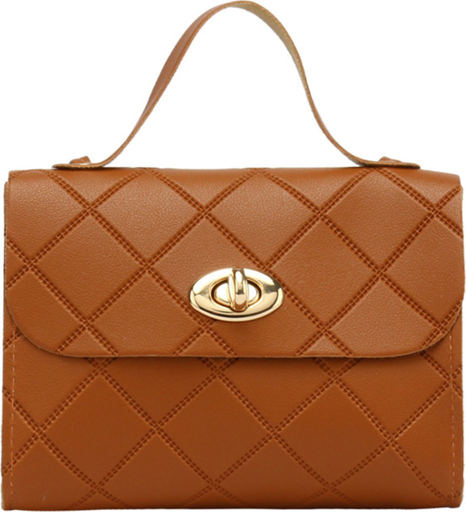 Damen-Handtasche, Rautenmuster, strukturiert, langer Riemen, tragbar, koreanischer Stil, Geschenke, Kunstleder, einfarbig, Damen-Umhängetasche, Ge...