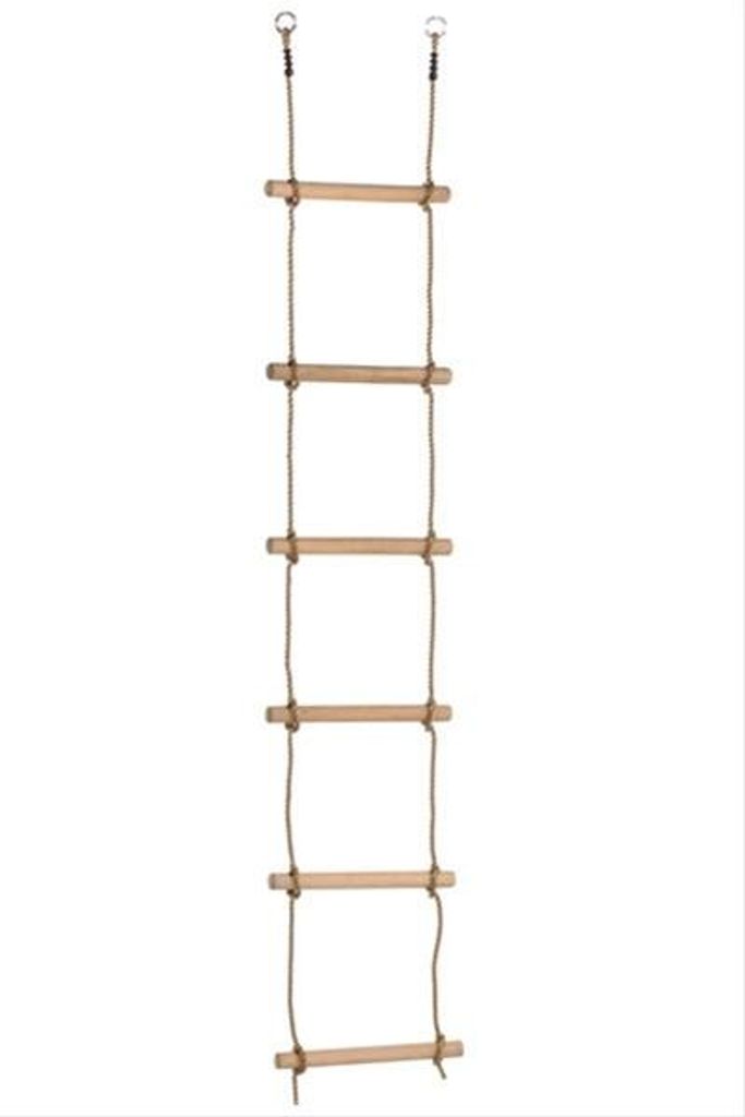 Kletterleiter Seilleiter Holzsprossen Strickleiter für Kinder 2,40 m 