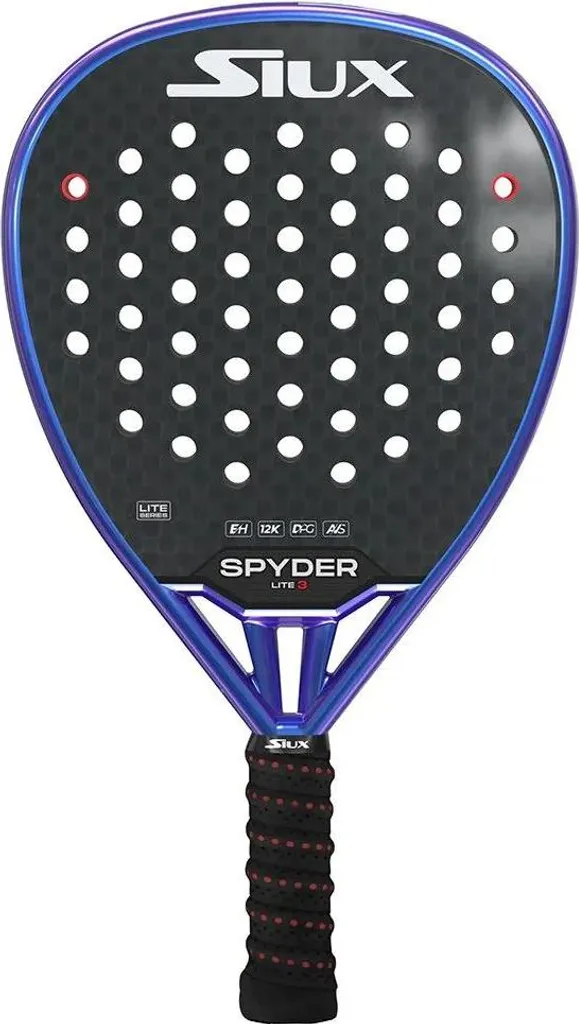 Siux Spyder Lite 3 Hard Raquette de Padel avec Noyau Rigide 355-375 gr