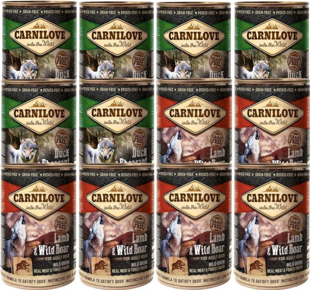 Carnilove Hundenassfutter Getreidefrei Mix 12x400g Produktbild 
