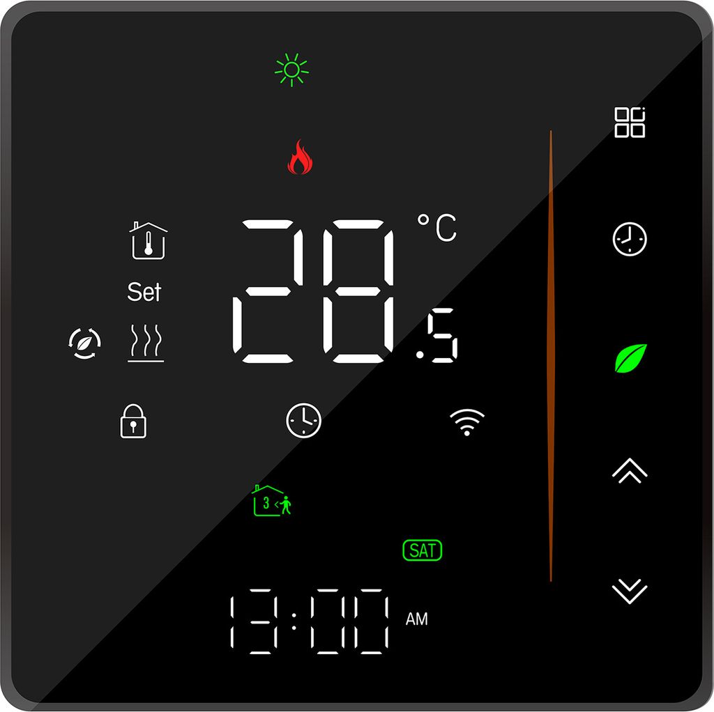 WiFi Smart Thermostat Temperaturregler Woechentlich programmierbar Unterstuetzt Touch-Steuerung/Mobile App/Sprachsteuerung Kompatibel mit Alexa/Goo...