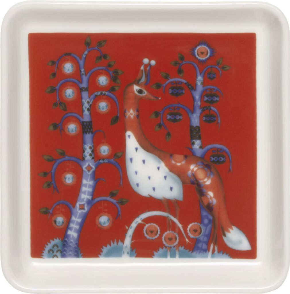 ittala Taika plate square 12x12cm red 1072381