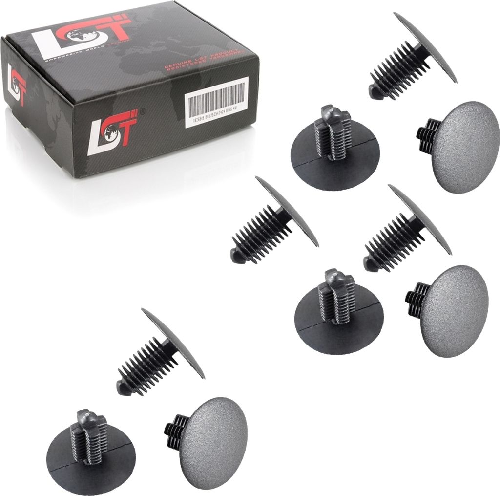 10x INNENVERKLEIDUNG TANNENBAUMCLIP CLIPS PANEL UNIVERSAL Ø 9-10mm Kopf 28mm