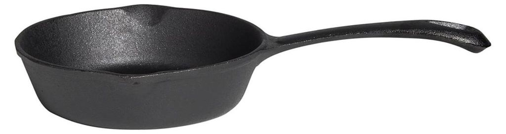 Gusspfanne mit Stiel - Grillpfanne aus Gusseisen - D: 16cm Produktbild 