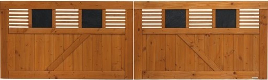 Doppeltor Konsta Latina mit Schloßfräsung 300 x 90 cm Produktbild 