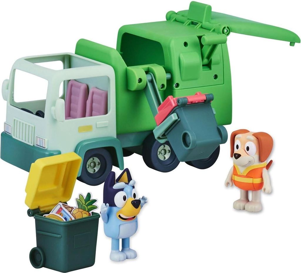 Figurine di Bluey il camion dei rifiuti, 2 pezzi Immagine del prodotto 
