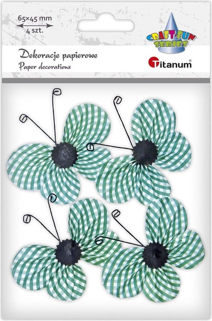 Papier Dekorationen 3D Schmetterlinge grün 4pcs Titanum