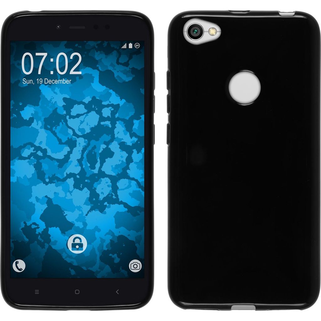 PhoneNatic Case kompatibel mit Xiaomi Redmi Y1 Lite - schwarz Silikon Hülle Cover