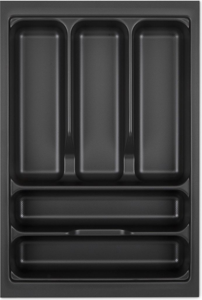 ORGA-BOX I Besteckeinsatz 319 x 473 lavagrau mit Perlstruktur für Blum Tandembox Antaro / Intivo u. ModernBox im 40er Schrank Besteckaufbewahrung