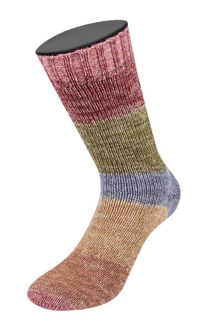 Lana Grossa - Gomitolo Meilenweit 4018 camel violett oliv Produktbild 
