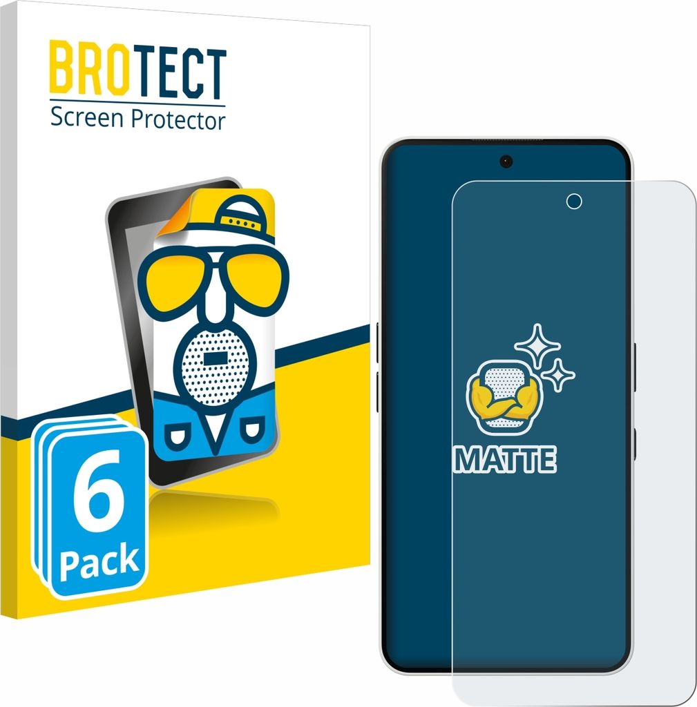 6x BROTECT Schutzfolie für Nothing Phone (3a) Displayschutz Displayschutzfolie Folie Matt Entspiegelungsfolie