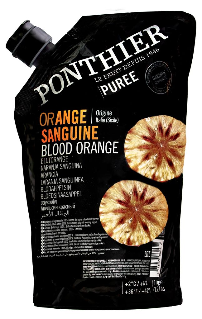 Ponthier BLUT-ORANGEN SANGUINE PÜREE Frucht-Püree 1KG