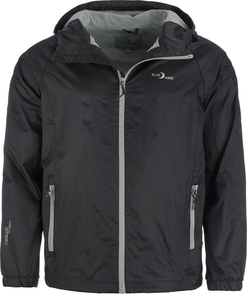 Blue Wave Herren Funktionsjacke Fabian - Outdoor-Jacke Regenjacke Wander- und Fahrradjacke in Schwarz Größe 4XL