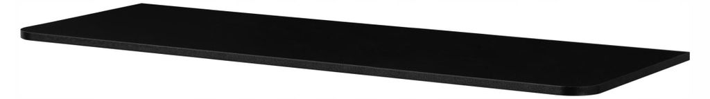 Rodan Top per Lavabo 120cm - Angoli Arrotondati - Nero Immagine del prodotto 