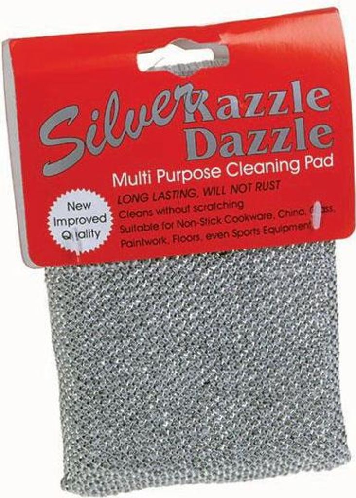 Silver Razzle Dazzle Nicht-kratzendes Mehrzweck-Reinigungspad / Scheuerschwamm WI369 (One Size) (One Colour)