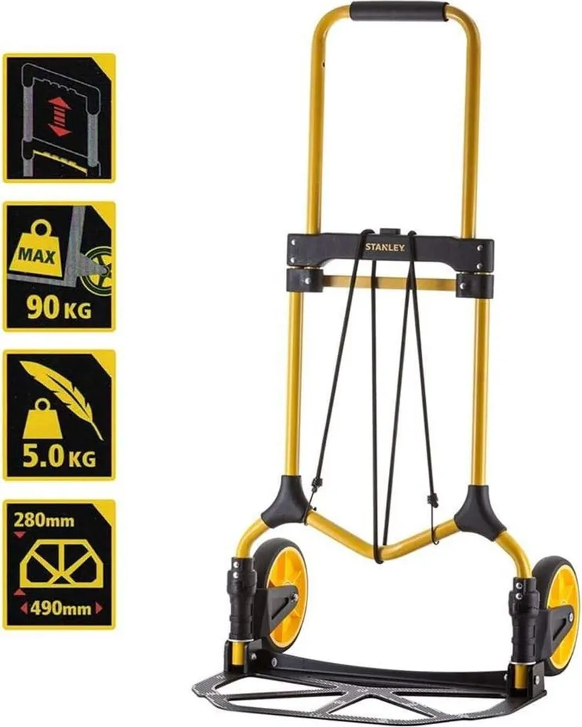Chariot pliant Stanley acier SXWT-FT582-SP avec plateau rétractable