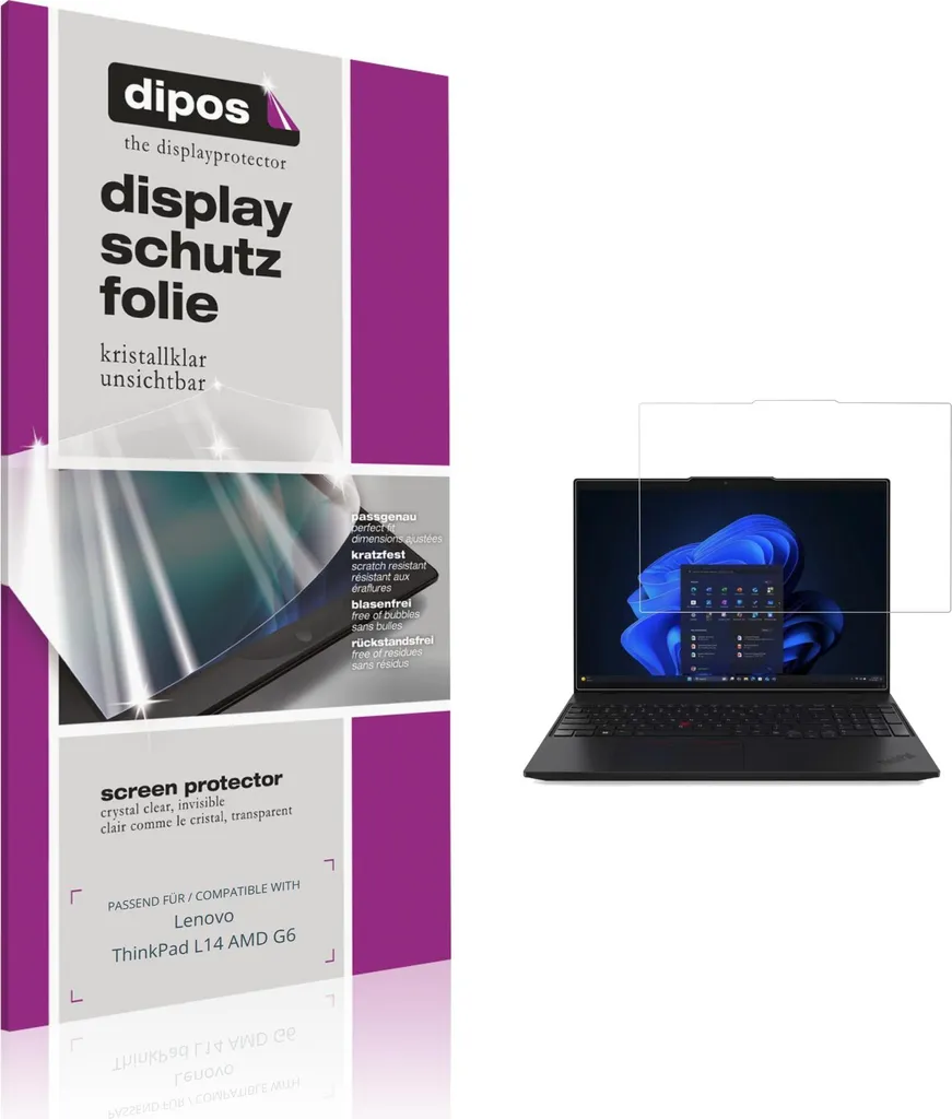 Film Écran Lenovo ThinkPad L14 AMD G6 Ultra-Clair et Anti-Rayures dipos