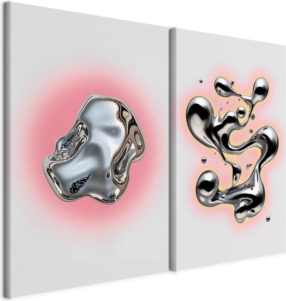 Murando Quadro Futuristico 80x60 cm - Set 2 Pezzi Tela Moderna